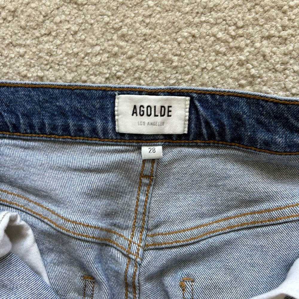 Agolde Riley High Rise Straight Crop Jeans - Picture 3 of 7